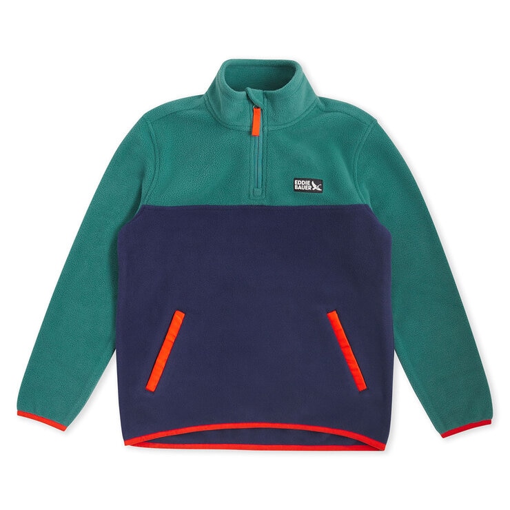 Eddie Bauer Youth Quest Pullover Fleece in Green