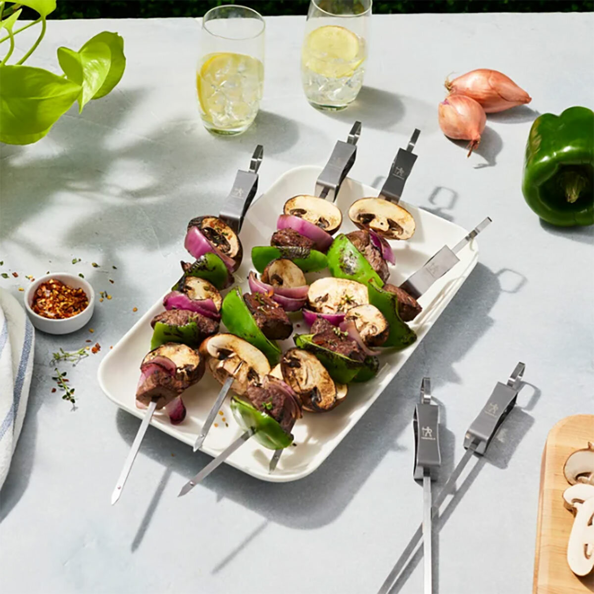 Henckels BBQ Trays & Skewer Set, 8 Piece Henckels BBQ Trays & Skewer Set, 8 Piece