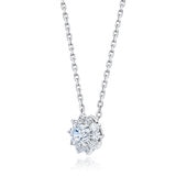 0.50ctw Round Brilliant Diamond Pendant, 14ct White Gold