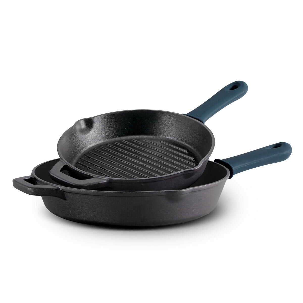 Tramontina Cast Iron Skillets with Silicone Grip, 2 Pack