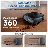 Lifestyle image of Eufy E28 with Hydrojet deep cleaning system