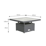 Table dimensions