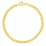 Serpentine Chain Bracelet, 14ct Yellow Gold
