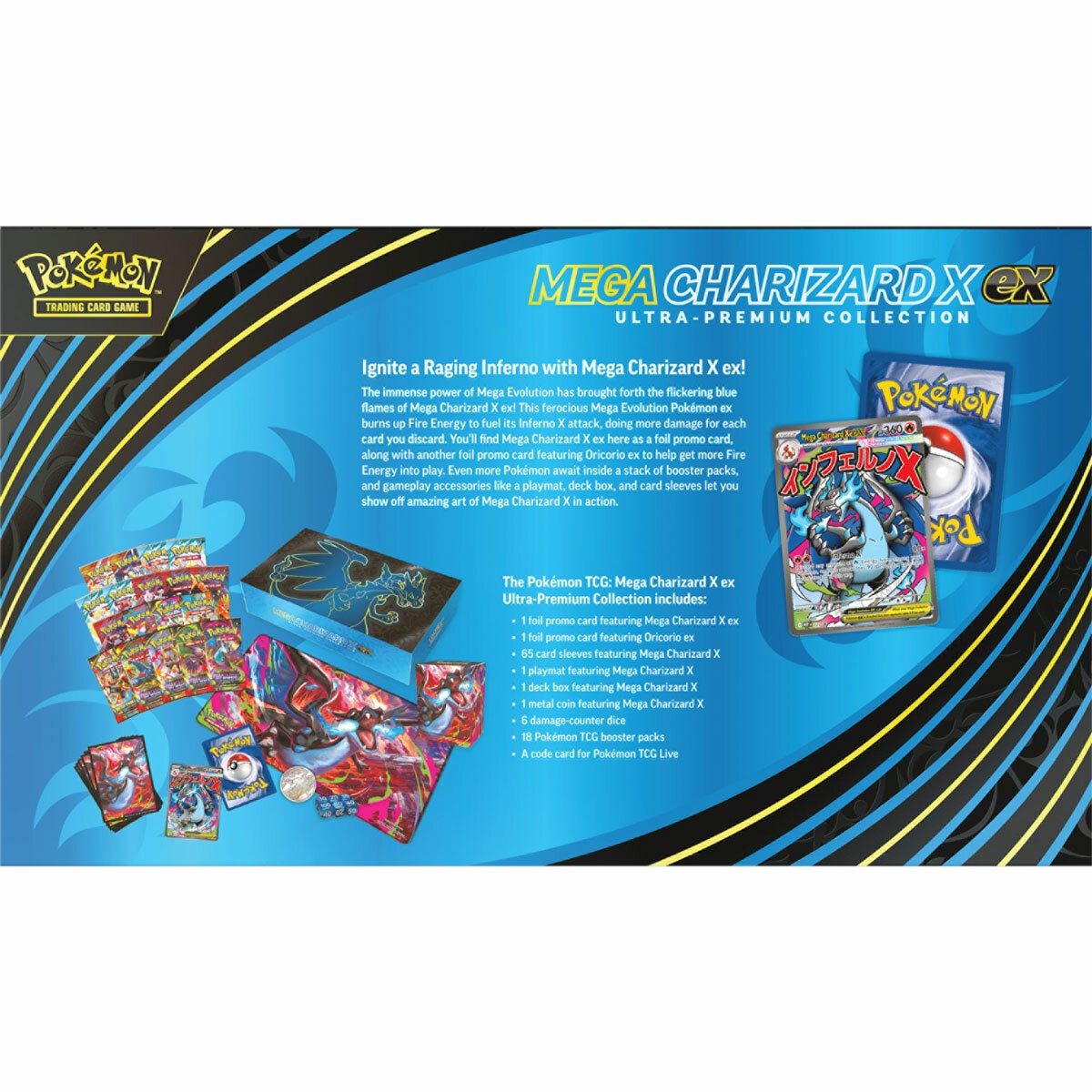 Pokémon TCG: Mega Charizard X ex Ultra Premium Collection (6+ Years)