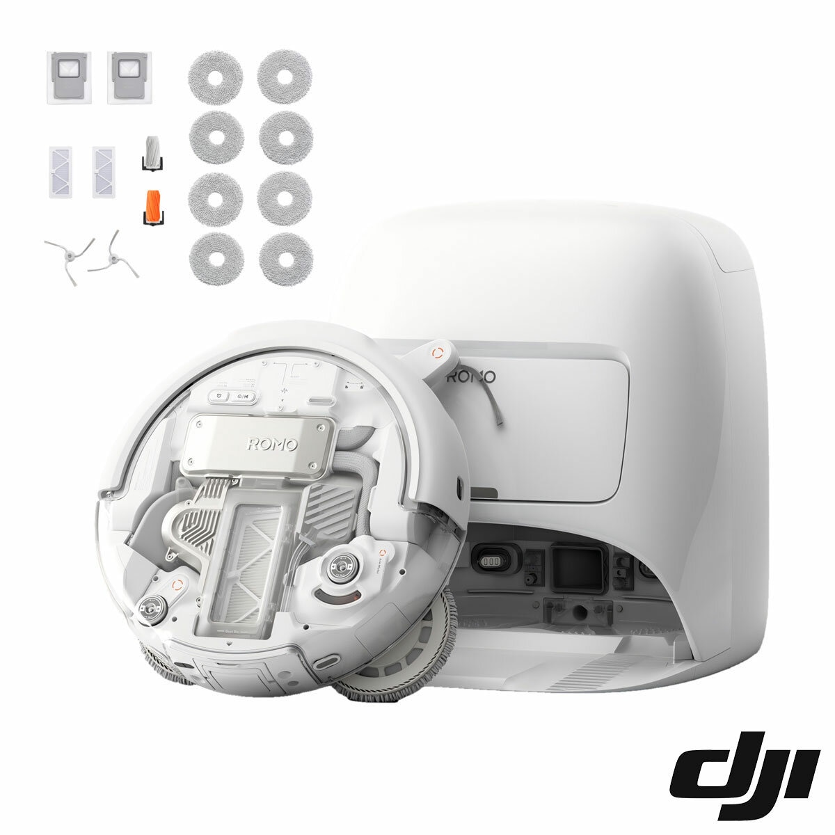 DJI Romo A Robot Vacuum & Mopping with Accessory Kit Bundle