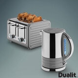 Dualit Architect 1.5L Kettle and 4 Slot Toaster Set in Dark Grey