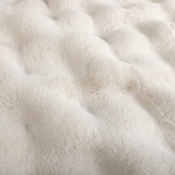 House & Home Faux Fur Bubble Cushion in White, 50 x 50 cm House & Home Faux Fur Bubble Cushion in White, 50 x 50 cm