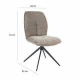 Indus Valley Cavella Ceramic Extending Dining Table + 4 Beige Chairs