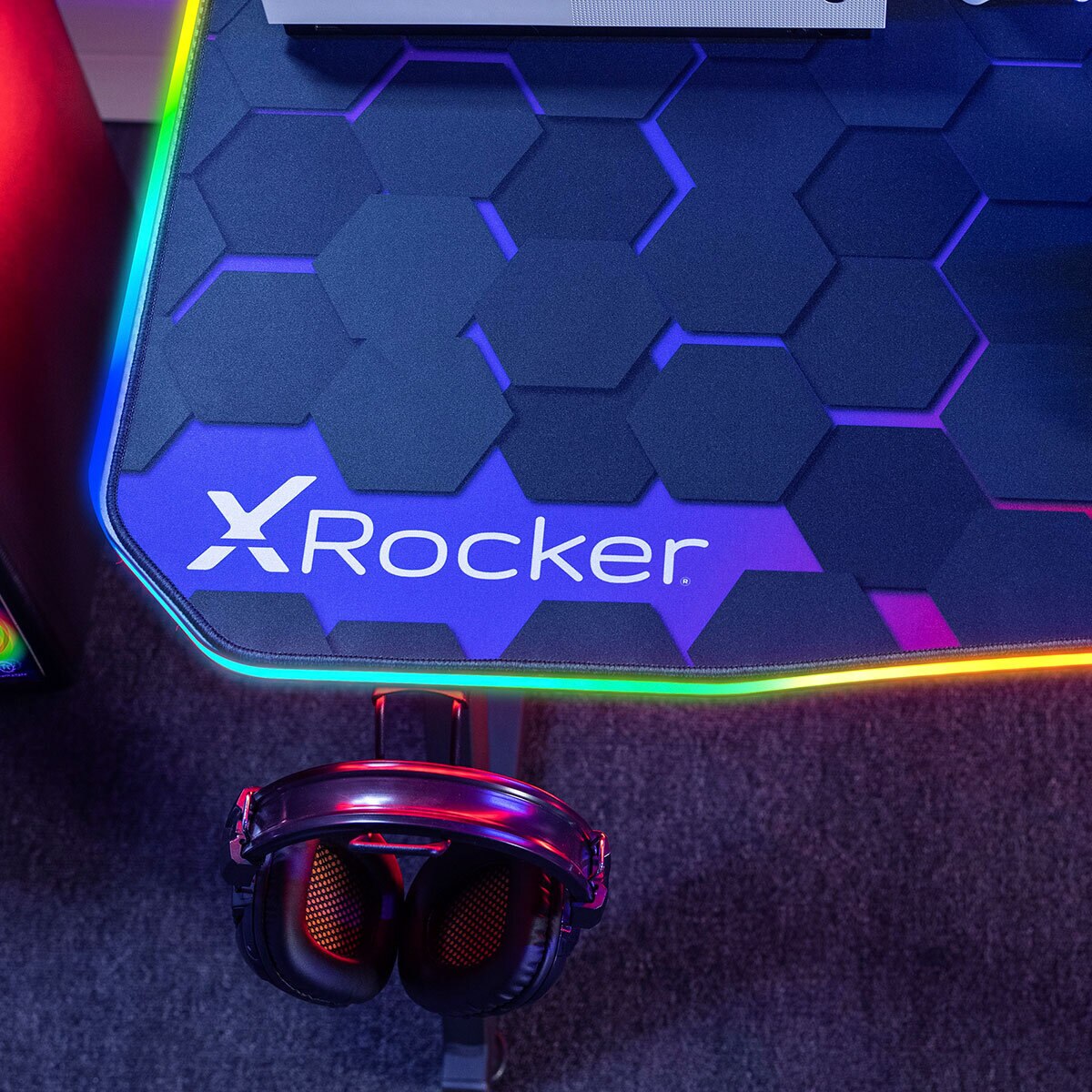 X rocker sales gaming desk blue
