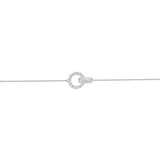 0.50ctw Round Brilliant Cut Diamond Interlocking Circle Bracelet, 14ct White Gold