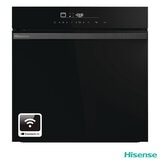 Hisense Hi6 BlackLine HO66FAPizzaChef Electric Pyrolytic Smart Oven, A+ Rated in Black