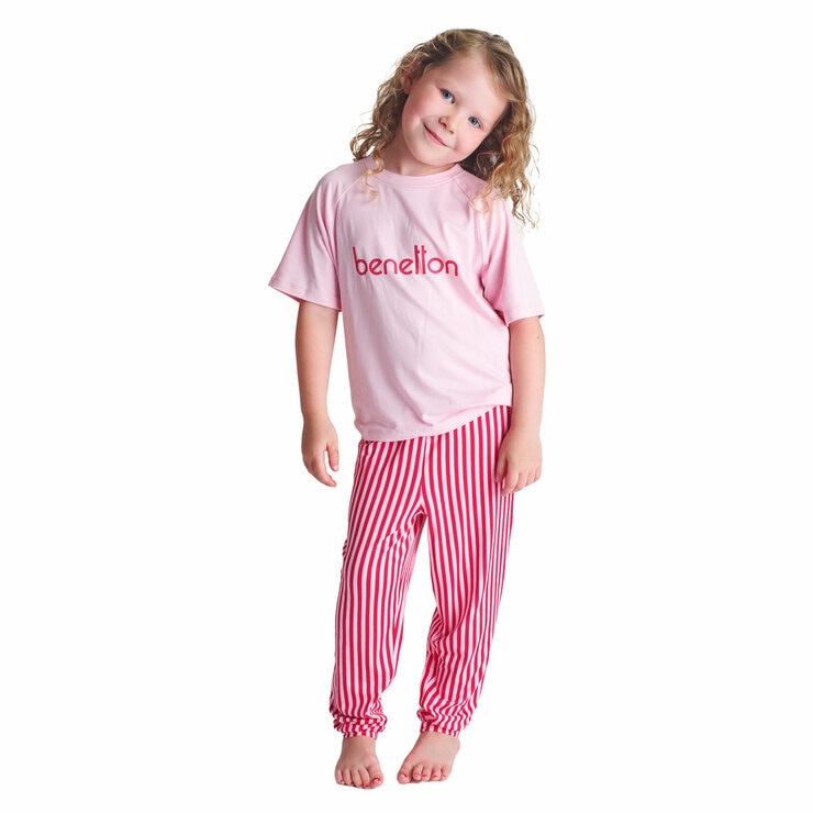 United Colours of Benetton Kids 4 Piece Pyjama Set in Navy