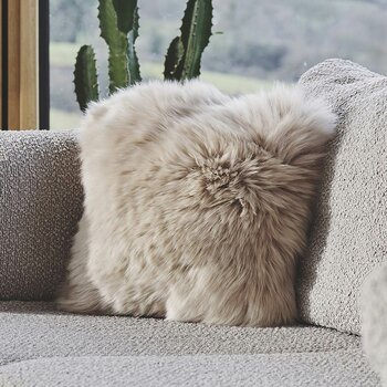Bowron Single Sided Sheepskin Cushion, 35 x 35cm in 7 Colours