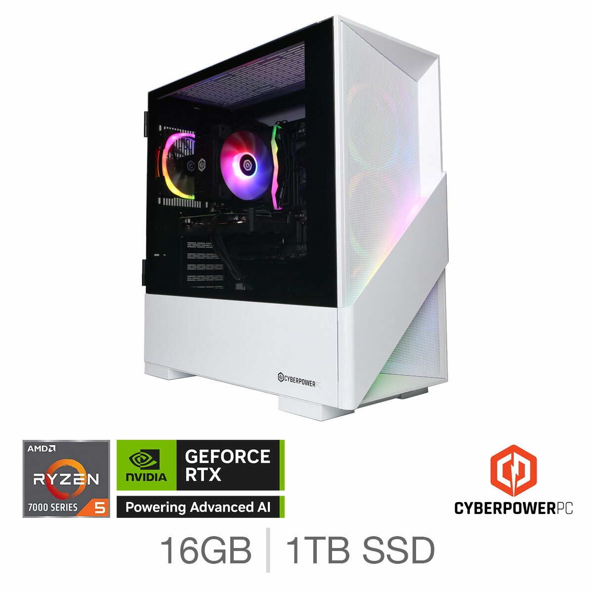 CyberPower, AMD Ryzen 5, 16GB RAM, 1TB SSD, NVIDIA GeForce RTX 5060, Gaming Desktop PC CyberPower, AMD Ryzen 5, 16GB RAM, 1TB SSD, NVIDIA GeForce RTX 5060, Gaming Desktop PC