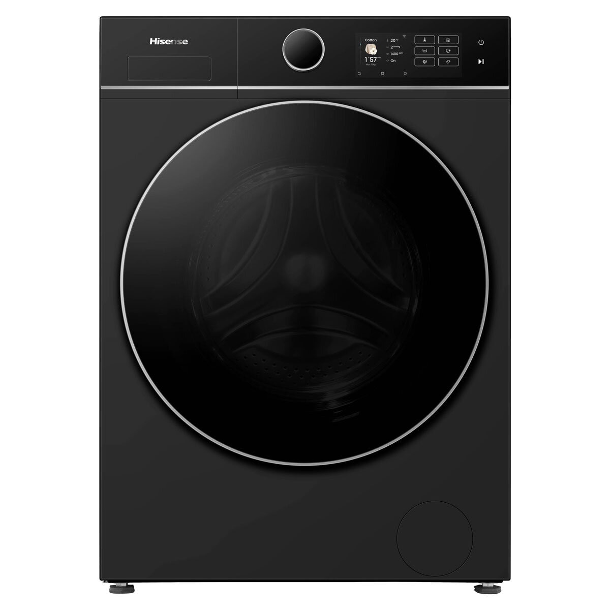 Hisense KitchenFit 5i Series WD5I1245BBR, 12kg/ 8kg Washer Dryer, D Rated in Black