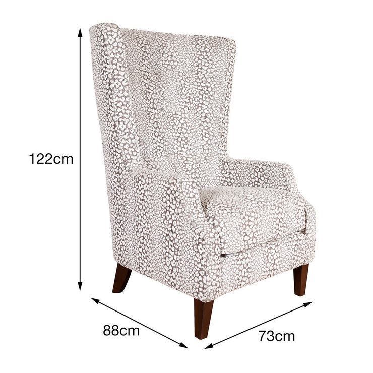 Piper Patterned Fabric Accent Chair Costco UK