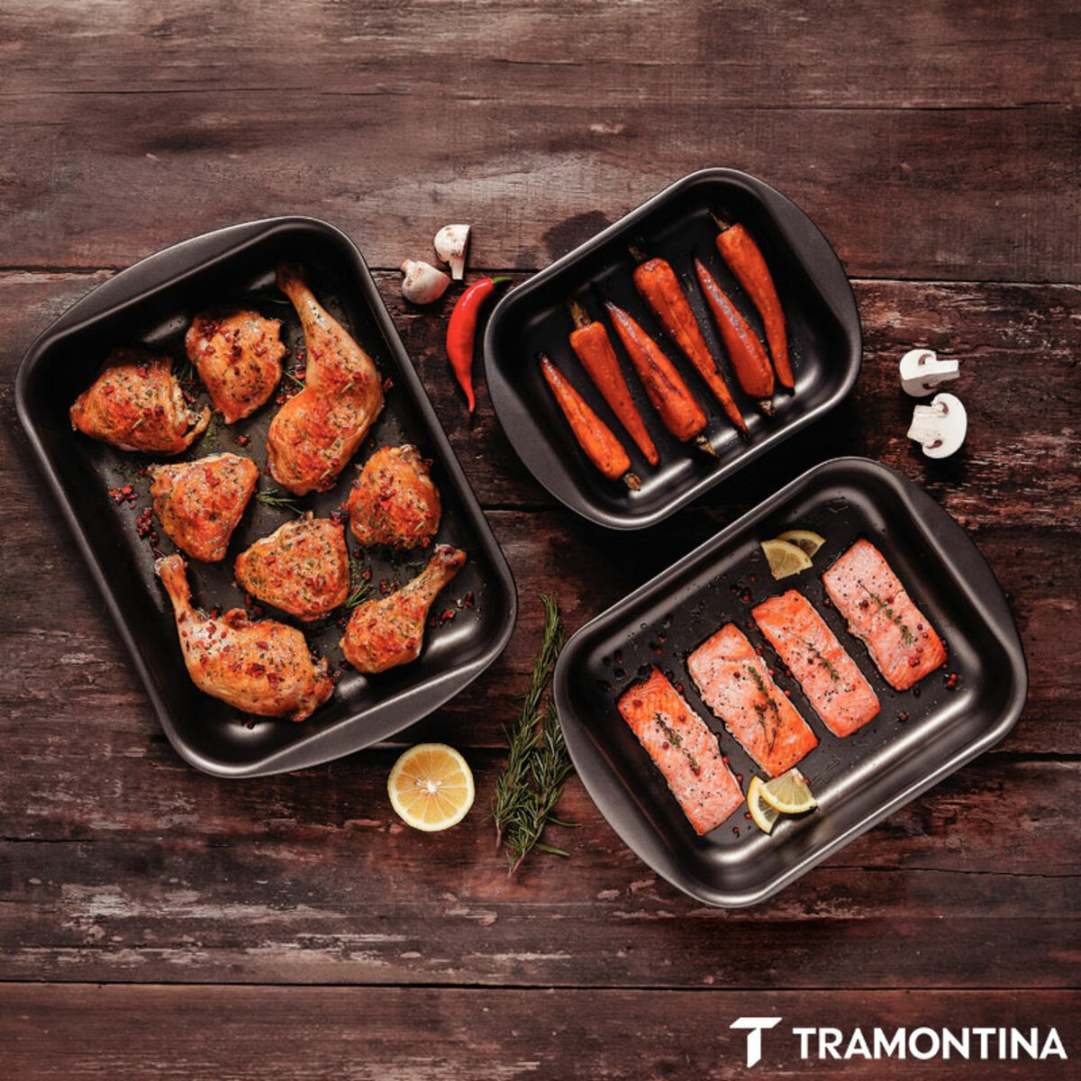 Tramontina Roasting Pan, 3 Piece Set Tramontina Roasting Pan, 3 Piece Set