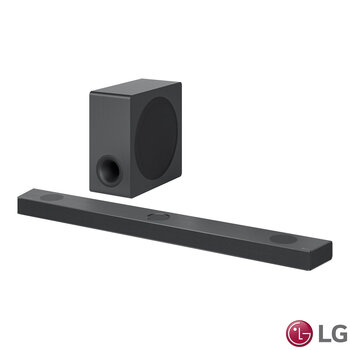 LG S90QY, 5.1.3 Ch, 570W, Soundbar and Wireless Subwoofer with Bluetooth & DTS:X, S90QY.DGBRLLK