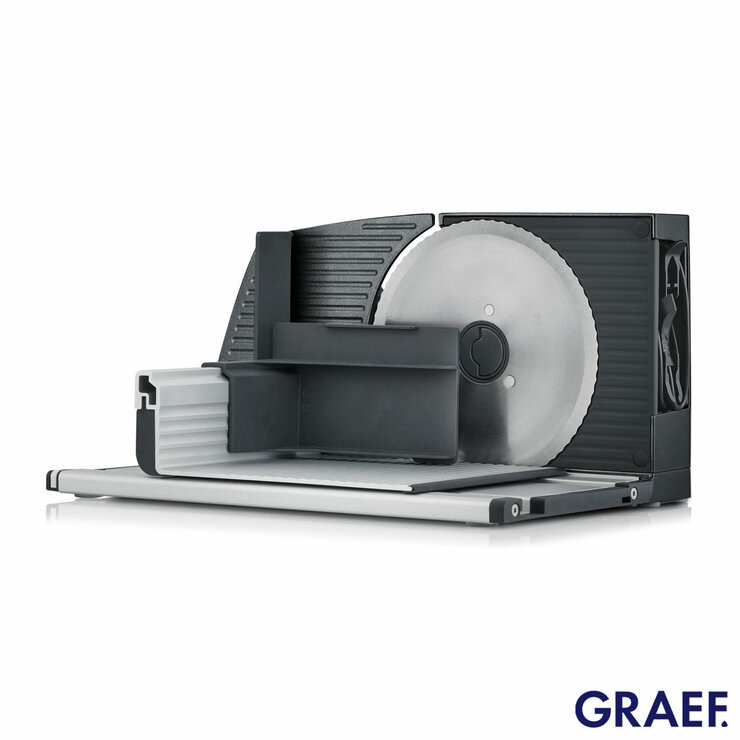 Graef MT1006UK My Tiny Foldable Electrical Food Slicer in Iron Mica Graef MT1006UK My Tiny Foldable Electrical Food Slicer in Iron Mica