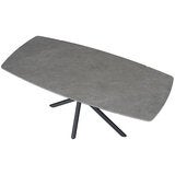 Indus Valley Skylar Ceramic Extending Dining Table + 6 Grey Chairs, Seats 6-8