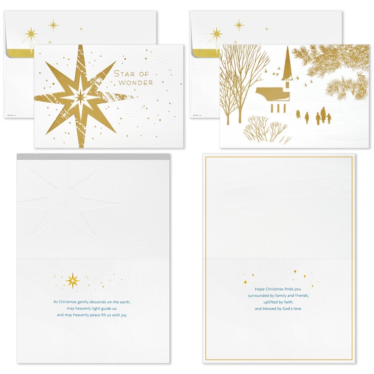 Hallmark Hand Crafted Christmas Card Assortment: Peace On Earth - 40 Pack