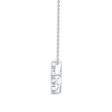 0.50ctw Round Brilliant Cut Diamond Cross Pendant, 14ct White Gold