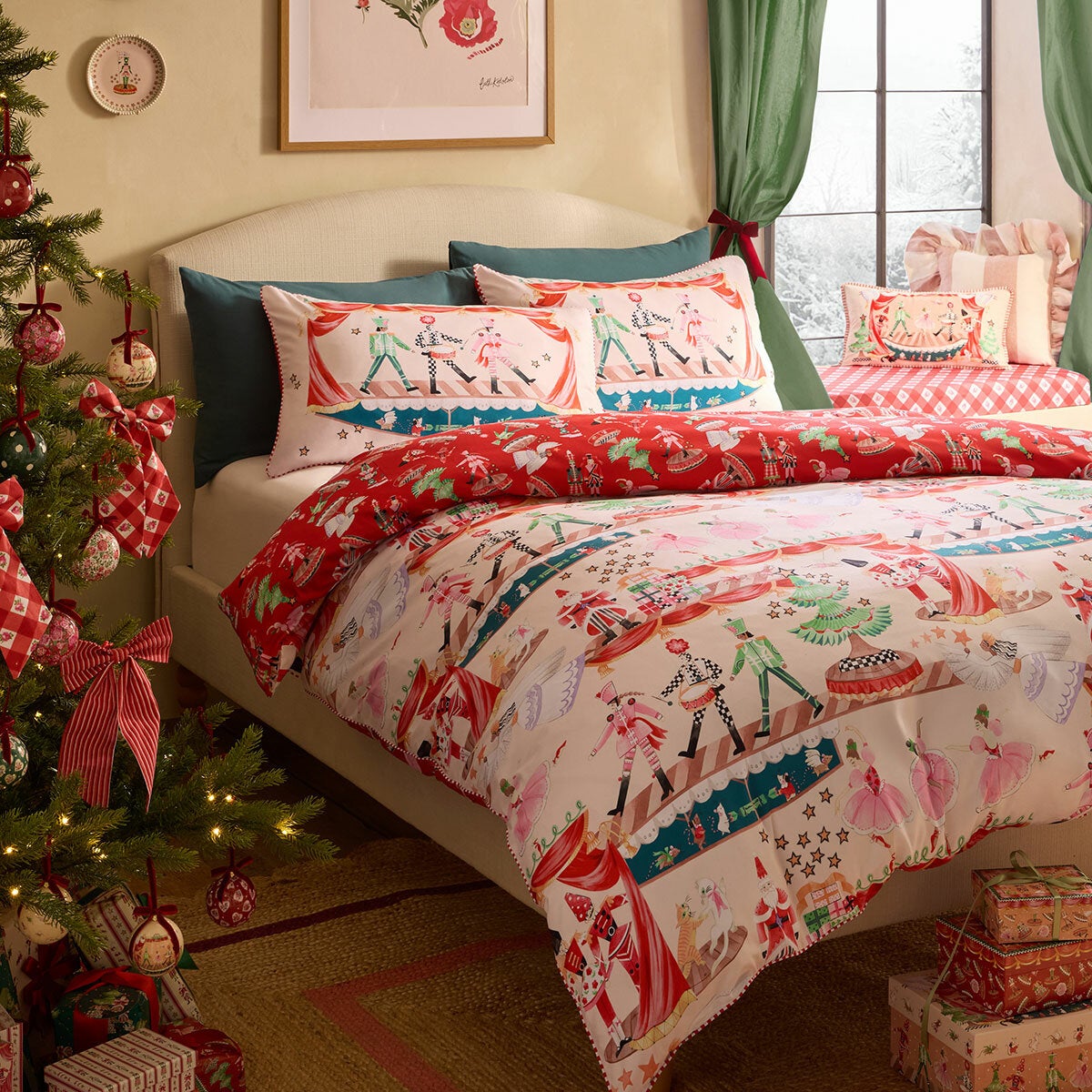 Cath Kidston Christmas Nutcracker Scene Reversible Duvet Cover Set In 4 Sizes Cath Kidston Christmas Nutcracker Scene Reversible Duvet Cover Set In 4 Sizes
