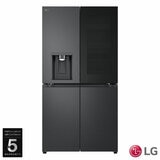 LG GMG96CRAFT Side By Side Fridge Freezer, E Rated, in Black Brushed Steel