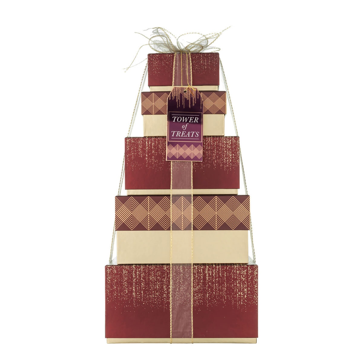 Festive Tower of Treats in Red