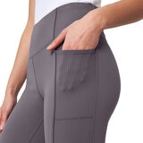 Mondetta Women's Ribbed Panel Tight in Grey
