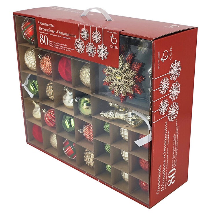 80CT Shatterproof ornament Set