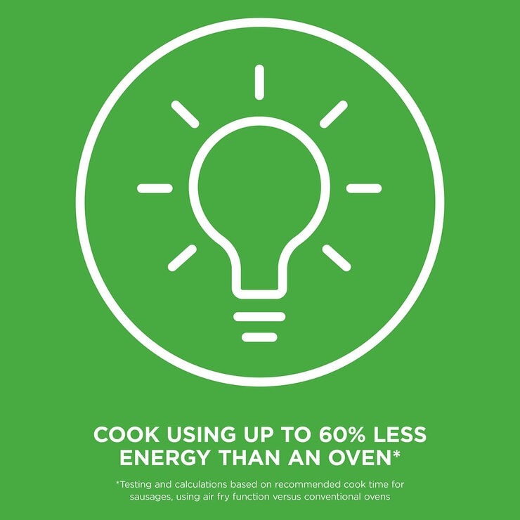 Lifestyle image of cook using up to 60% less energy than an oven*