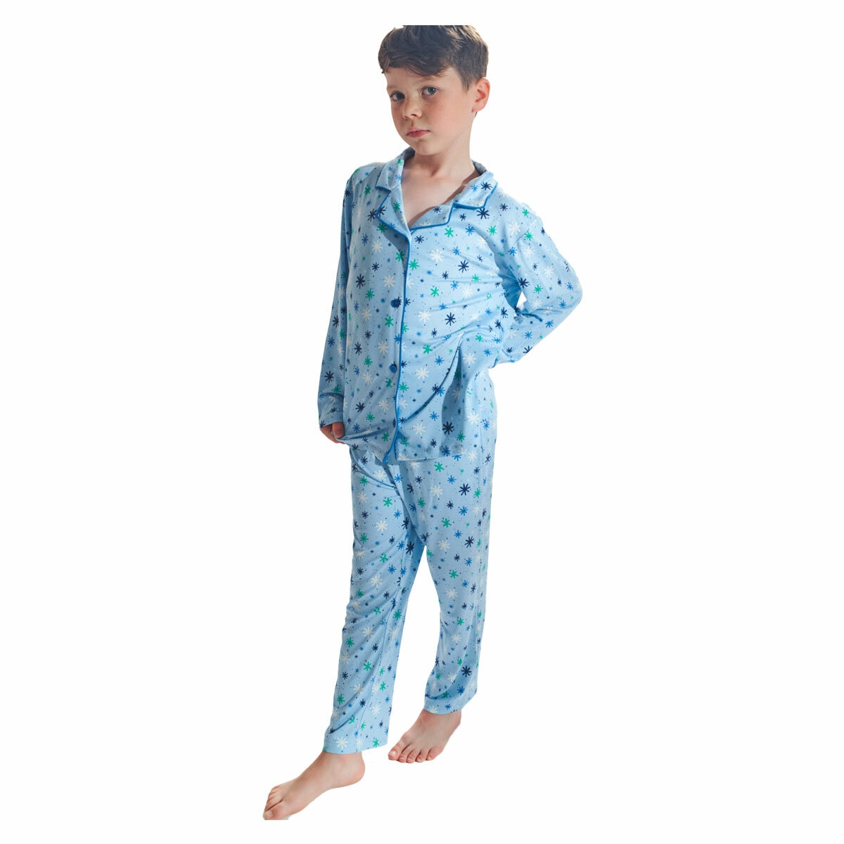 United Colours of Benetton Kids 4 Piece Pyjama Set in Blue