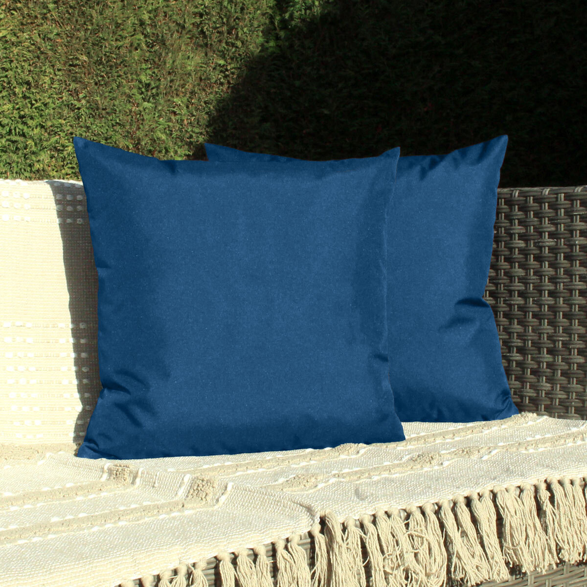 Furn Wrap Outdoor Cushion 2 Pack in Royal Blue, 43 x 43 cm