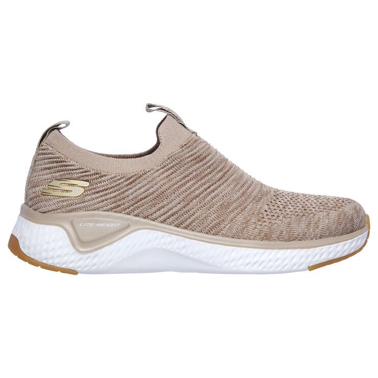 Skechers Solar Fuse-Lite Joy Knit Women's Shoes in Beige Heather, Size 7