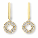 0.29ctw Round Brilliant Cut Diamond Drop Earrings, 14ct Yellow Gold