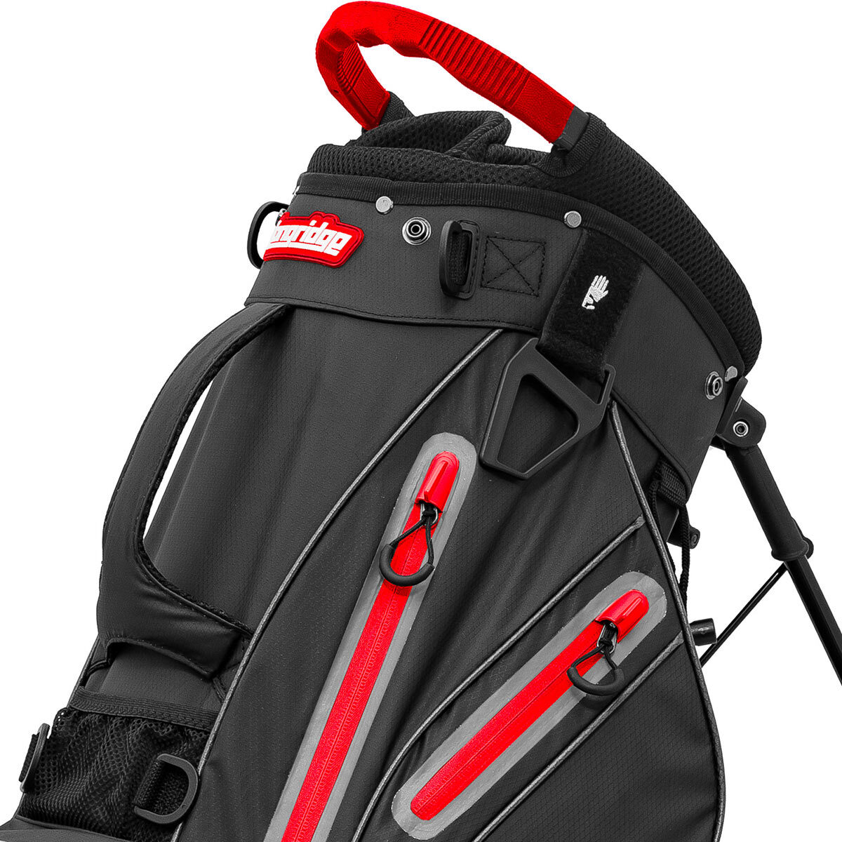 Longridge Elements Waterproof Stand Bag in Black and Red