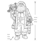 36 Inch (91.5cm) Traditional Standing Fabric Santa