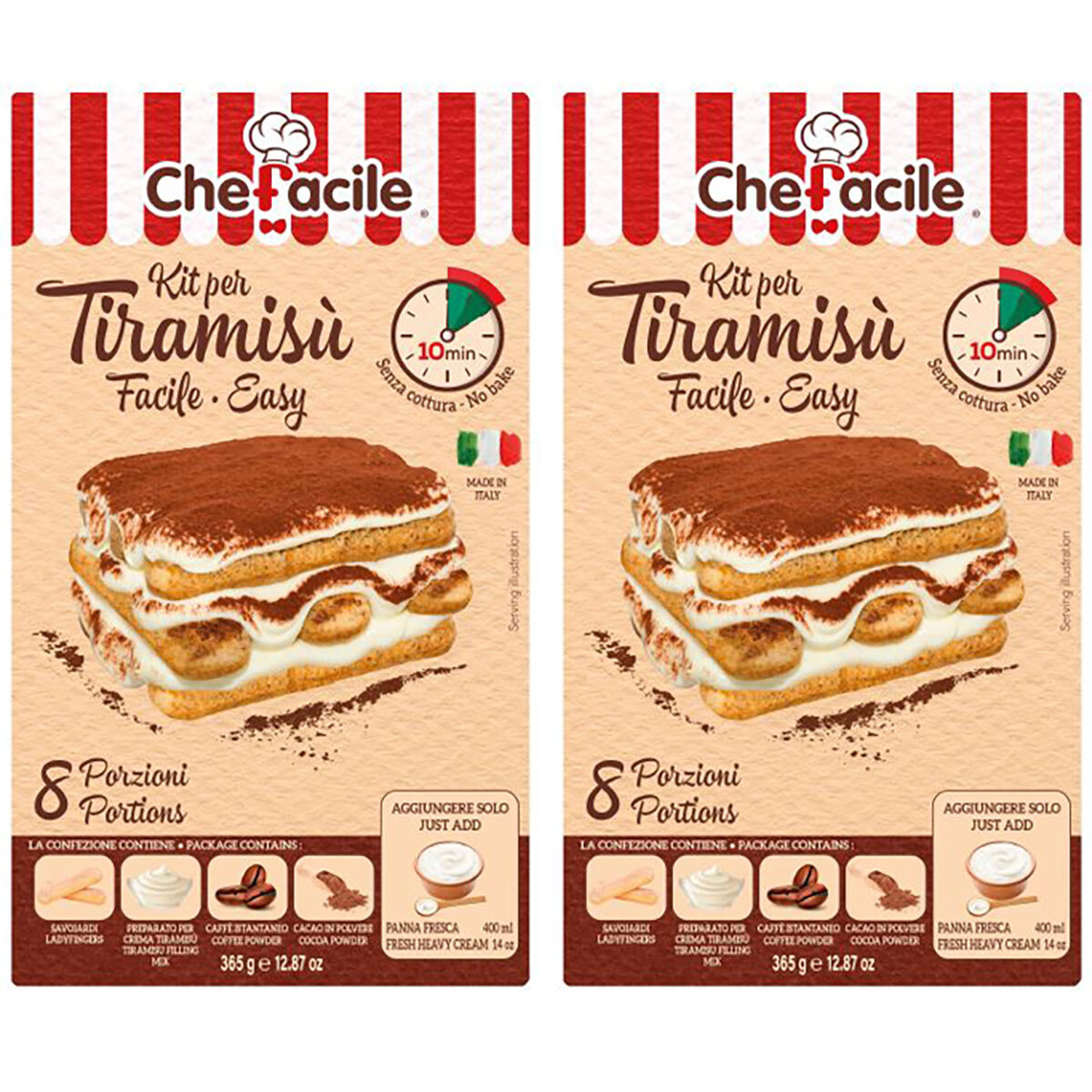 Chefacile Tiramisu Kit, 2 x 365g Costco UK