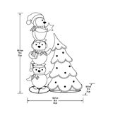 6ft (1.8m) Stacked Penguin Trio with Twinkle Lights