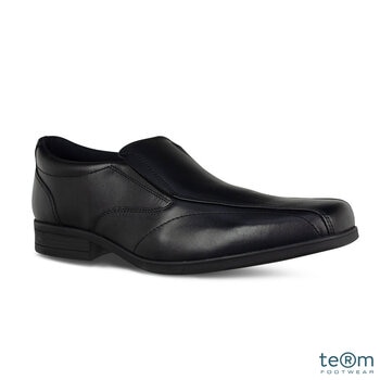 TeⓇm Harvey Boys Leather Sleek Slip On School Shoes