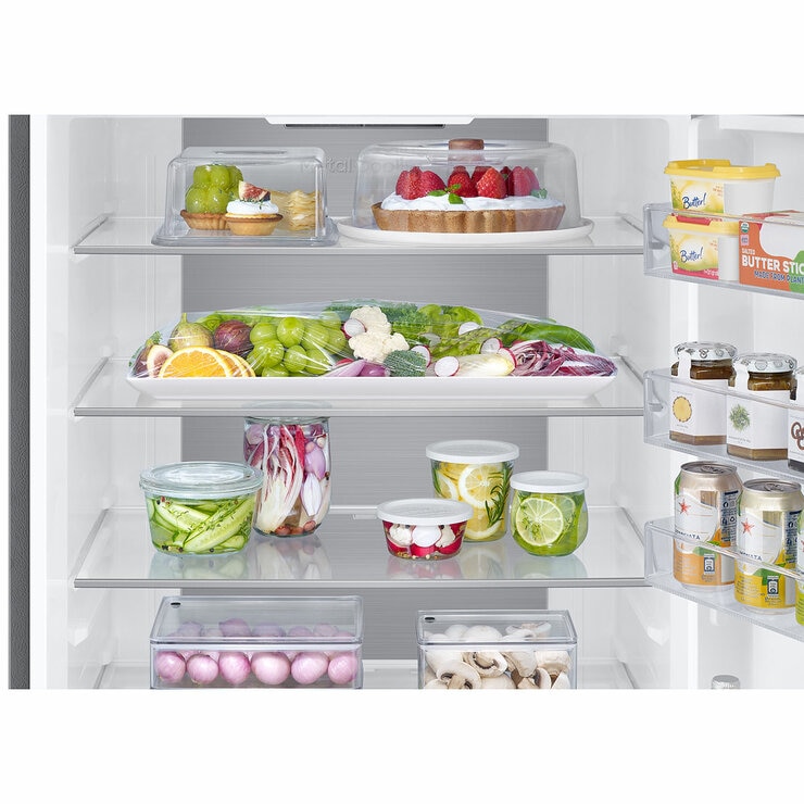 Samsung Series 8 SpaceMax RB53DG703ES9EU 538L Smart Combi Fridge Freezer,E Rated in Refined Inox