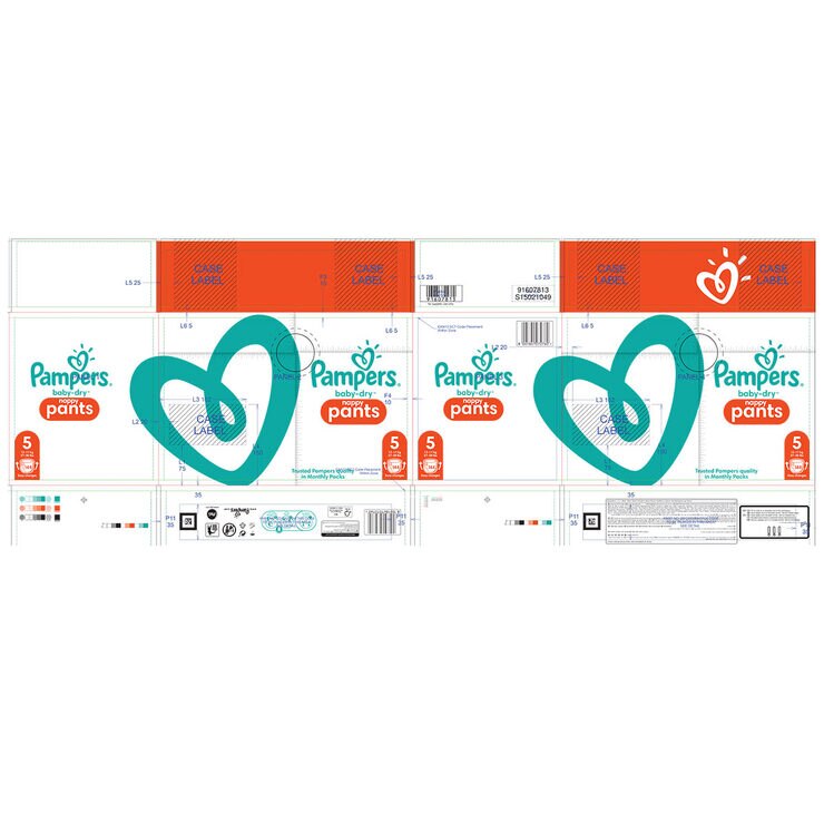 Pampers Baby Dry Nappy Pants Size 5, Monthly 144 Pack Costco UK