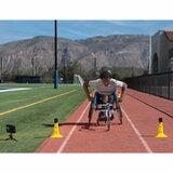 Lifestyle image of a person in a wheelchair approaching the sensors Lifestyle image of a person in a wheelchair approaching the sensors