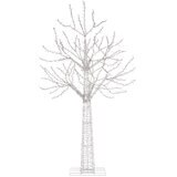 Tree lit on white background