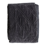 Gallery Quilted Cotton Velvet Bedspread in Charcoal