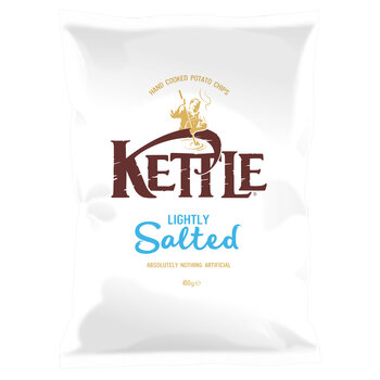 Kettle Hand Cooked Lightly Salted Potato Chips, 450g