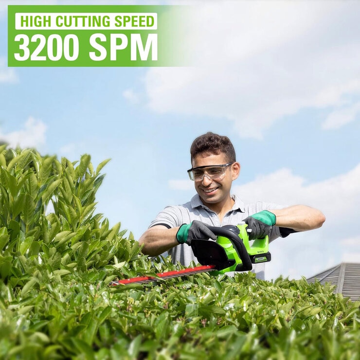 Greenworks 24V 61cm Cordless Brushless Hedge Trimmer + 24V (2Ah) Battery & Charger