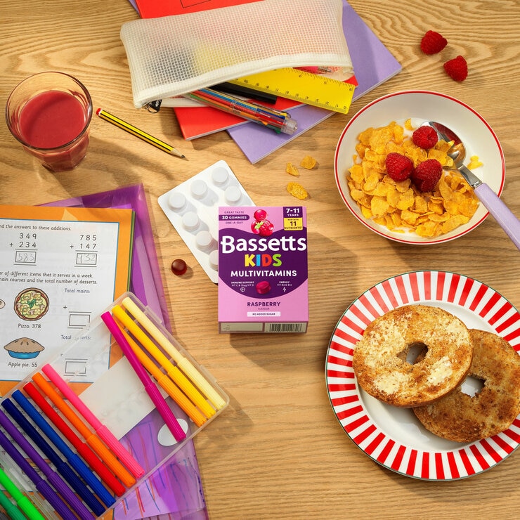 Bassetts Raspberry Multivitamin 7-11 Years, 5 x 30 Pack Bassetts Raspberry Multivitamin 7-11 Years, 5 x 30 Pack