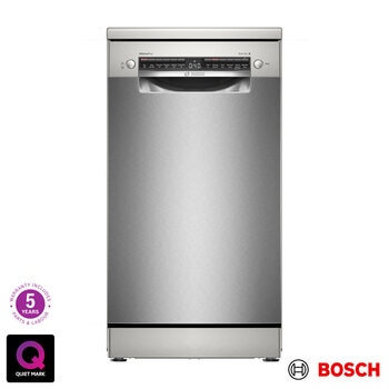 Bosch SPS4HMI49G Series 4 Slimline Freestanding 10 Place Setting Dishwasher, E Rated in Silver